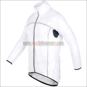 2013 Pro Cycling Raincoat White Waterproof