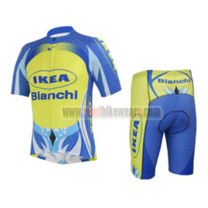 2013 Team Bianchi Cycling Kit Blue Yellow