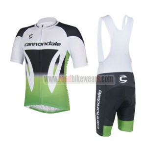2013 Team Cannondale Cycling Bib Kit White Black Green