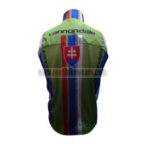 2013 Team Cannondale Slovikia Riding Vest Sleeveless Waistcoat Rain-proof Windbreak Green