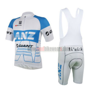 2013 Team GIANT ANZ Cycling Bib Kit White Blue