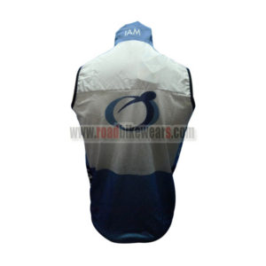 2013 Team IAM Biking Vest Sleeveless Waistcoat Rain-proof Windbreak Blue