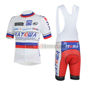 2013 Team KATUSHA Cycling Bib Kit White