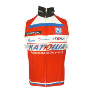 2013 Team KATUSHA Cycling Vest Sleeveless Waistcoat Rain-proof Windbreak Red