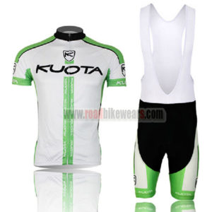 2013 Team KUOTA Cycling Bib Kit White Green