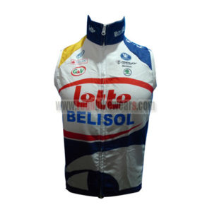 2013 Team LOTTO BELISOL Cycling Vest Sleeveless Waistcoat Rain-proof Windbreak