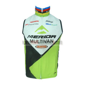 2013 Team MERIDA Cycling Vest Sleeveless Waistcoat Rain-proof Windbreak White Black Green
