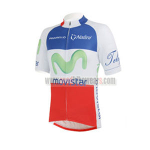 2013 Team Movistar Cycling Jersey Blue White Red