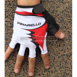 2013 Team PINARELLO Cycling Gloves Mitts White Red