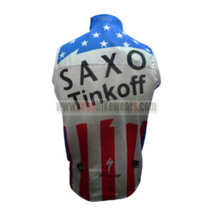 2013 Team SAXO BANK Tinkoff Bank Riding Vest Sleeveless Waistcoat Rain-proof Windbreak Blue White Red