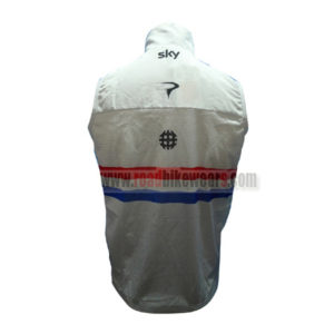 2013 Team SKY Biking Vest Sleeveless Waistcoat Rain-proof Windbreak White