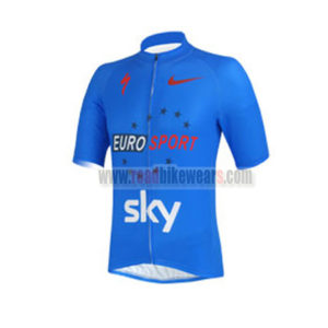 2013 Team SKY EURO SPORT Cycling Jersey Blue Red