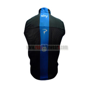 2013 Team SKY Riding Vest Sleeveless Waistcoat Rain-proof Windbreak Black