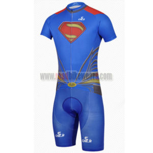 2014 Super Man Cycling Kit Blue