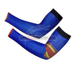 2014 Superman Cycling Arm Warmers Sleeves Blue