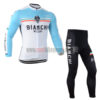 2014 Team BIANCHI Cycling Long Kit Blue White