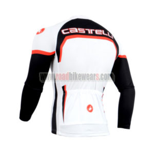 2014 Team Castelli Bicycle Long Jersey White Black