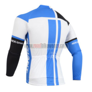 2014 Team GIANT Bicycle Long Jersey White Blue