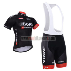 2015 Team BORA ARGON 18 Cycling Bib Kit Black