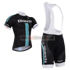 2015 Team BIANCHI Cycling Bib Kit Black