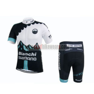 2015 Team BIANCHI SHIMANO Cycling Kit White Black