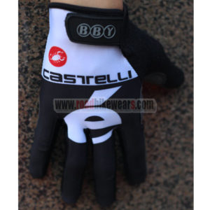 2015 Team CASTELLI Winter Riding Thermal Fleece Gloves White Black