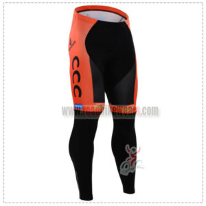 2015 Team CCC Cycling Long Pants Tights Orange