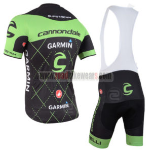 2015 Team Cannondale GARMIN Riding Bib Kit Black Green