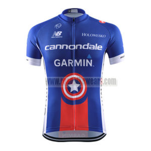 2015 Team GARMIN cannondale Cycling Jersey Blue Red