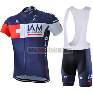 2015 Team IAM Cycling Bib Kit Blue