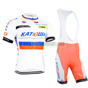 2015 Team KATUSHA Cycling Bib Kit White