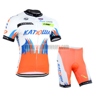2015 Team KATUSHA Cycling Kit White Red