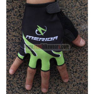 2015 Team MERIDA Cycling Gloves Mitts Black Green