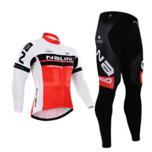 2015 Team NALINI Pro Cycling Long Kit White Red maillot cycliste