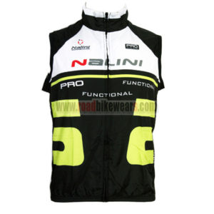 2015 Team Nalini Cycling Vest Waistcoat Rain-proof Wind-proof Black White Green
