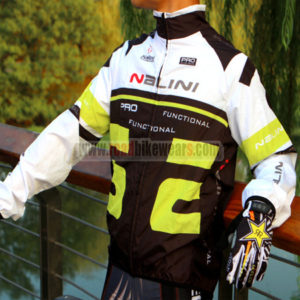 2015 Team Nalini Riding Raincoat Wind-proof Black White Green