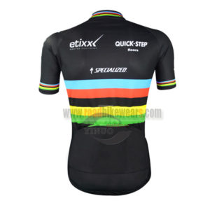 2015 Team QUICK STEP UCI Bicycle Jersey Black Rainbow