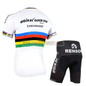 2015 Team QUICK STEP UCI Champion Bicycle Kit Rainbow