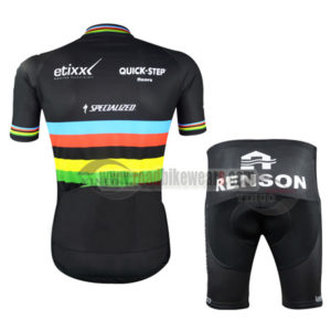 2015 Team QUICK STEP UCI Riding Kit Black Rainbow