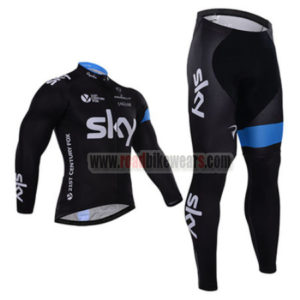2015 Team SKY Cycling Long Kit Black