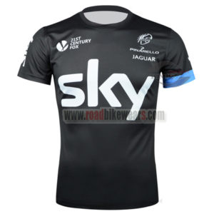 2015 Team SKY Riding Outdoor Sport Clothing Sweatshirt Round Neck T-shirt Black