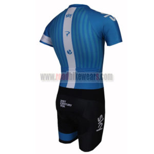 2015 Team SKY Short Sleeves Triathlon Cycling Outfit Skinsuit Blue