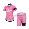 2015 Team SKY Women's Cycling Kit Pink maillot cycliste