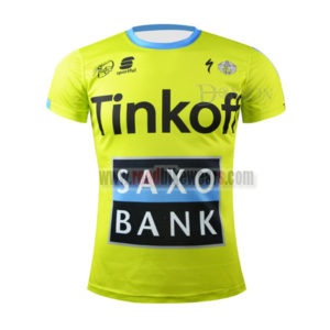 2015 Team Tinkoff SAXO BANK Outdoor Sport Wear Biking T-shirt Yellow