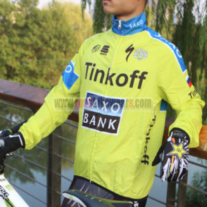 2015 Team Tinkoff SAXO BANK Riding Raincoat Wind-proof Green