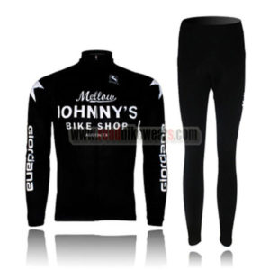 2010 Team Mellow Johnny's Cycling Long Kit Black White