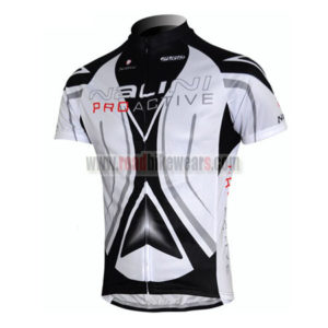 2010 Team Nalini Pro Active Bicycle Maillot Jersey Shirt White Black