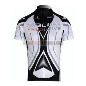 2010 Team Nalini Pro Active Cycling Maillot Jersey Shirt White Black