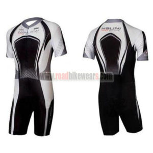2010 Team Nalini Pro Active Triathlon Cycling Wear Skinsuit Black White