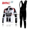 2011 Team BMC Cycling Long Bib Kit Black White